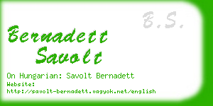 bernadett savolt business card